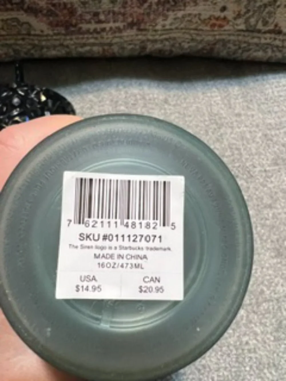 NWT Two Starbucks Travel Cups Never Used Black/Blue and Pale Green